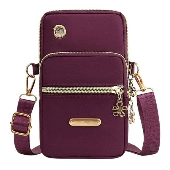 Cell Phone Purse Small Crossbody Bag for Women Men Shoulder Bag Wallet with Card Holder Slot Pouch Neck Strap for All Smartphones, Purple