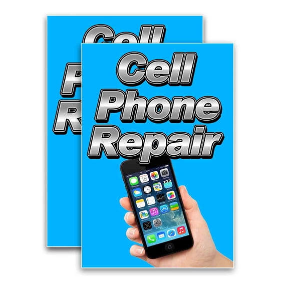 Cell Phone Repair (24" X 36") Vinyl Decal Only (Pack of 2) |Sign|Sticker|Poster