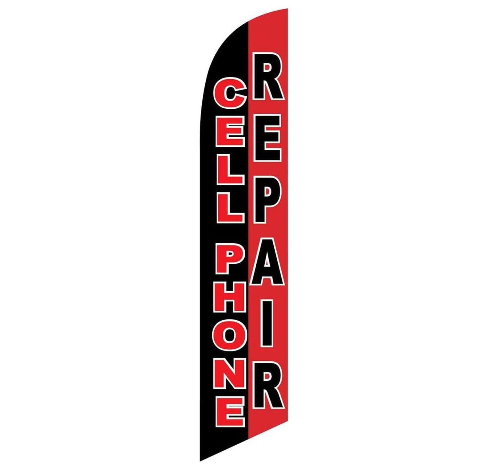 Cell Phone Repair Feather Banner Swooper Sign, Replacement Flag