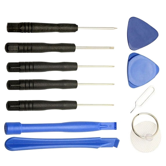 Cell Phone Repair Tool Kit 11-in-1 Set | Smartphone Opening Pry Tools | Precision Screwdrivers 0.8, 1.5mm, 2.0mm, T5, T6 | Plastic & Metal | For iPhone Android | Mobile Disassembly
