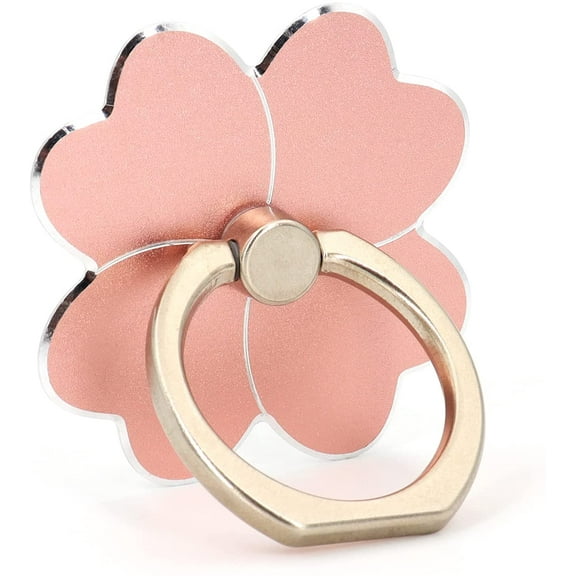 Cell Phone Ring Holder 4-Leaf Clover Finger Grip 360° Rotation Kickstand Universal Phone Grip Compatible with All Smartphones