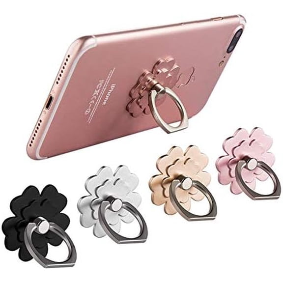 Cell Phone Ring Stand Finger Ring Holder 360 Rotation Phone Holder Ring Grip Compatible with Apple iPhone Samsung and Other Smart Phones or Phone Case 4-Pack