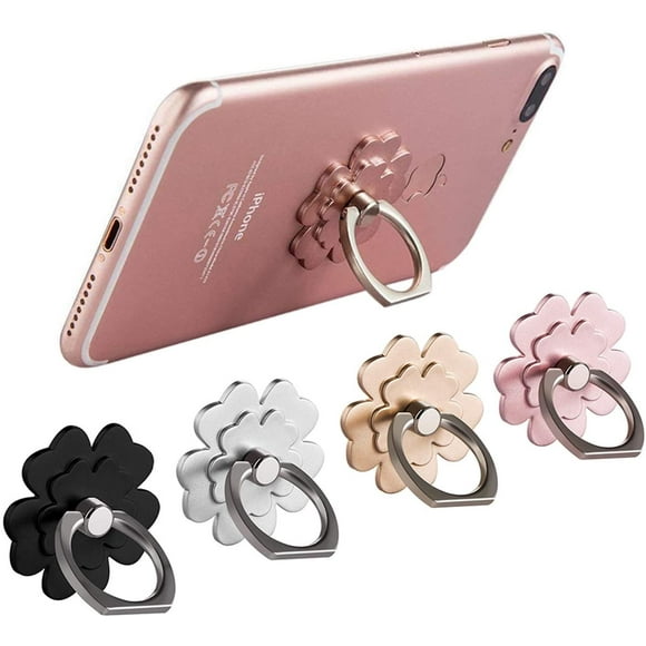 Cell Phone Ring Stand Finger Ring Holder 360 Rotation Phone Holder Ring Grip Compatible with Apple iPhone Xs Max XR X 8 7 Plus 5 5s Samsung S8 S7 4-Pack