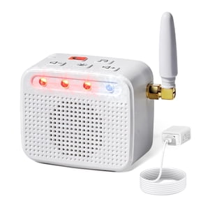 Cell Phone Ringer Amplifier for Hard of Hearing, 120dB Loud Ringtone & 4 LED Flash, Answer on Device or Phone, Missed Call Reminder, Auto Reconnect - Works with iPhone Android iPad