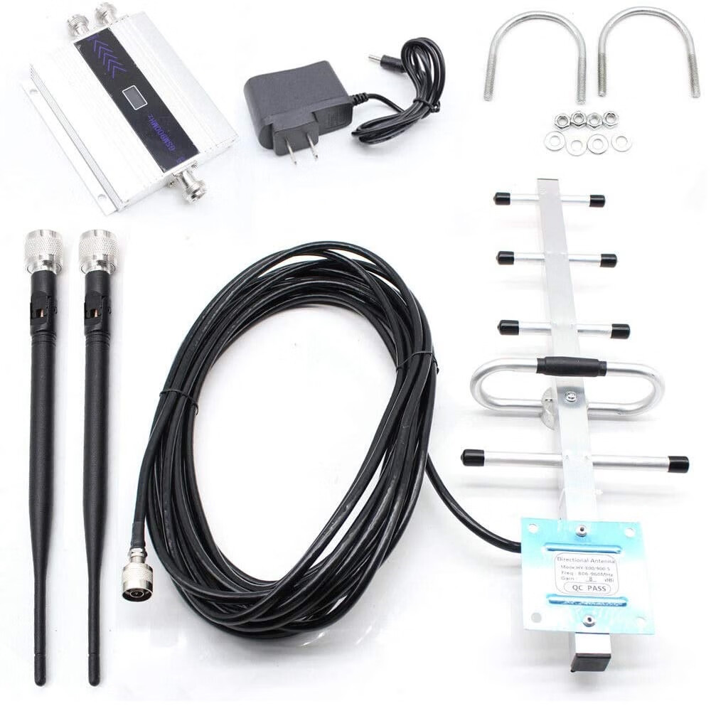 Cell Phone Signal Booster Amplifier Repeater GSM 900MHz Mobile 2G 3G 4G Yagi Kit