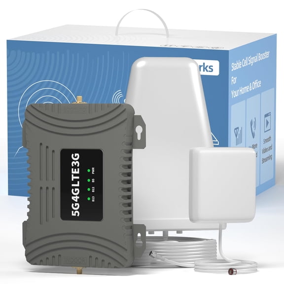 Cell Phone Signal Booster Band 12/17, 13, 5 for Verizon AT&T T-Mobile All U.S. Carriers 5G 4G LTE 3G Data Cell Signal Booster Extender Repeaters up to 3500 sq.ft FCC Approved