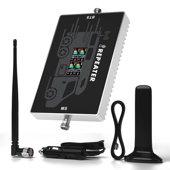 Cell Phone Signal Booster for Car Vehicle SUV on Band 12/17, 5, 4/66, 2/25 2/3/4/5G Verizon AT&T T-Mobile US Carrier PCS AWS CDMA LTE 700/1900/1700/2100/850MHz FCC Approved