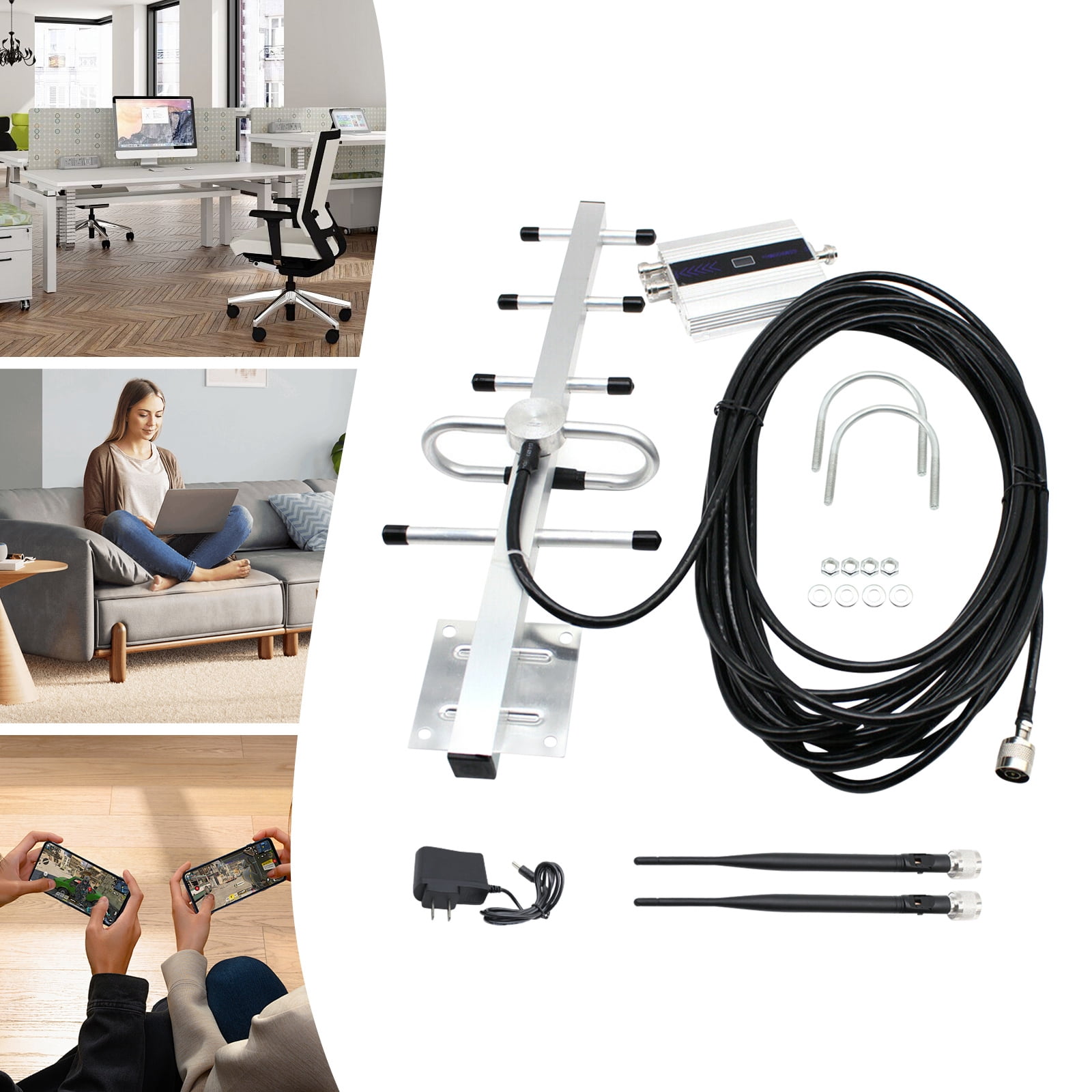 Cell Phone Signal Booster,High - Performance GSM 900MHz Signal Booster,Aluminum Alloy, for Home & Office