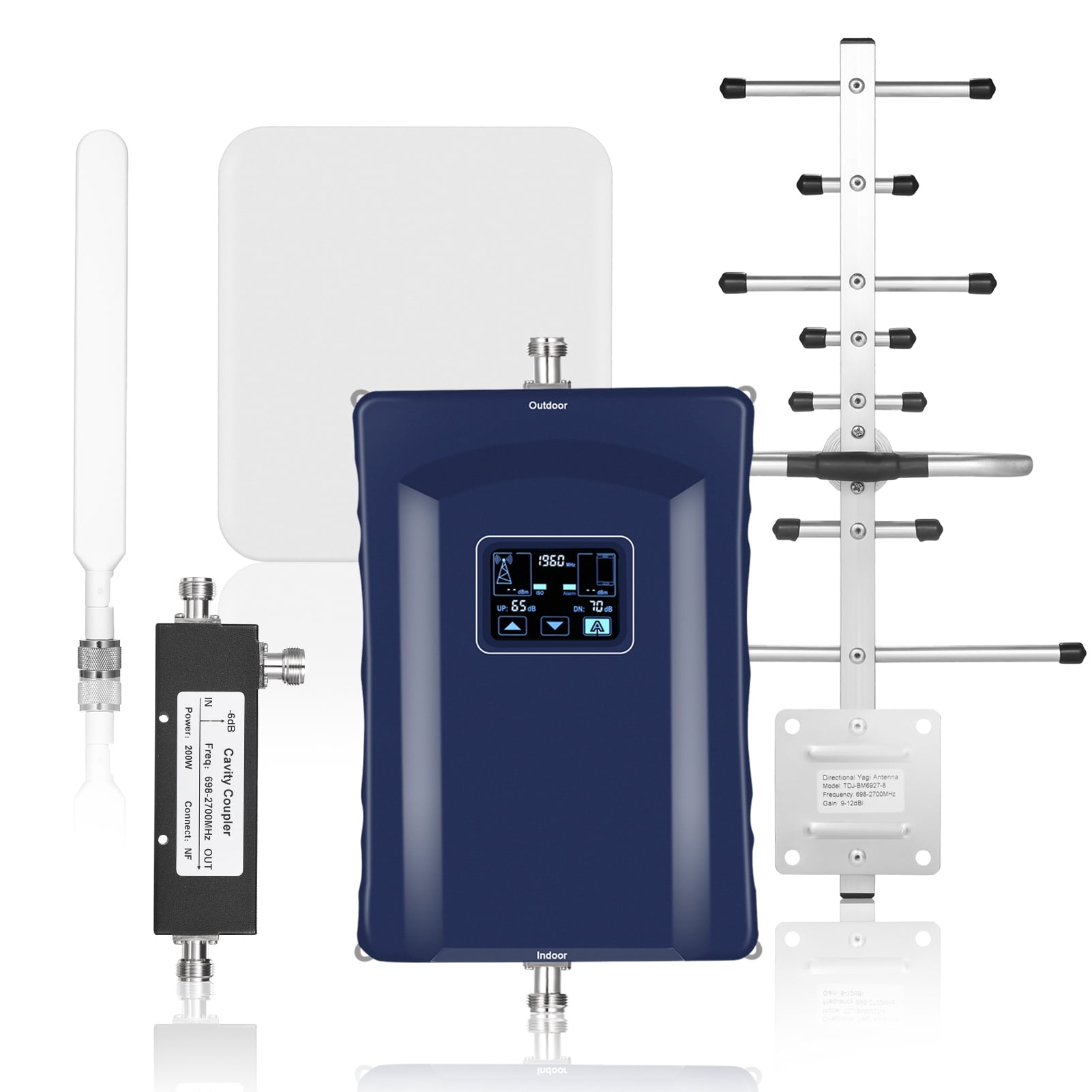 Cell Phone Signal Booster for Home and Office|AmsignalBCell Phone Booster|Boosts 4G 5G LTE Data for All US Carriers for Band 66/2/4/5/12/17/13/25 FCC Approved- up to 6500 Sq ft