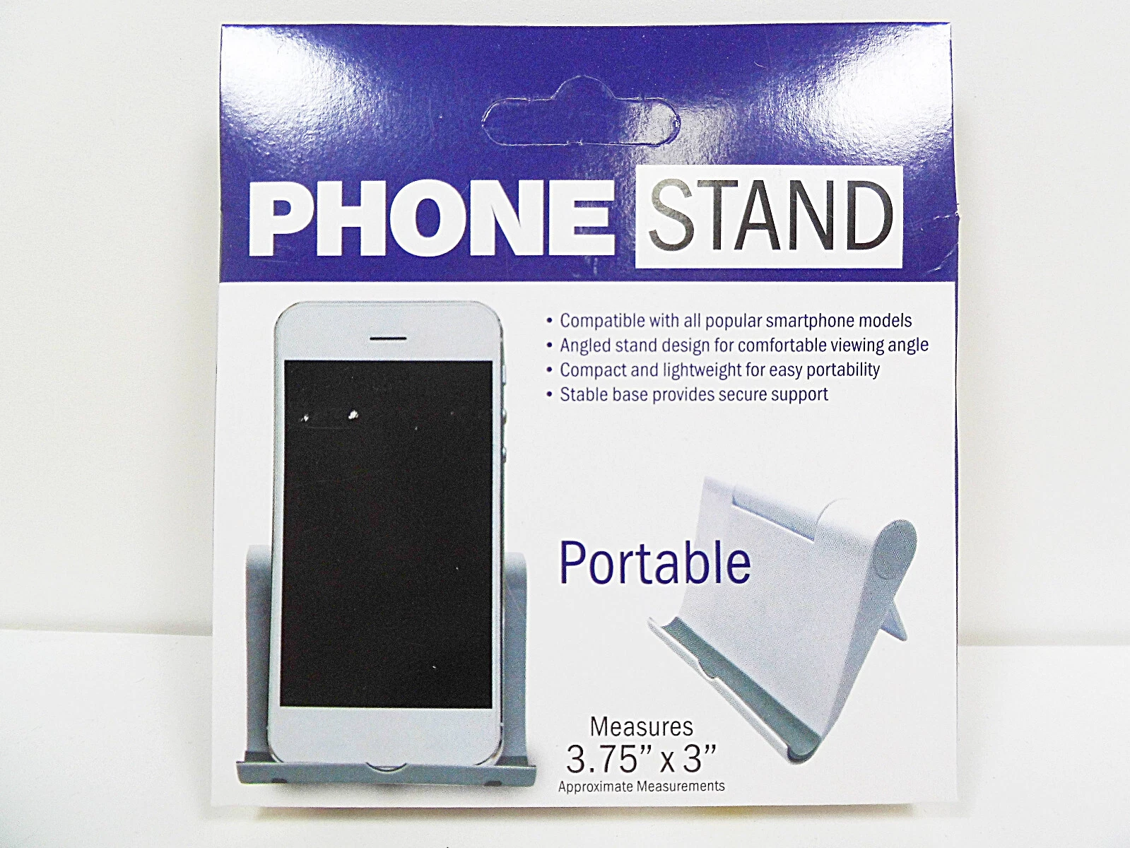 Cell Phone Stand 3-3/4"X3" Adjustable Lightweight Smartphone Stands Holders 1Pc.