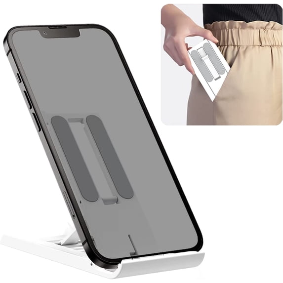 Cell Phone Stand, Adjustable, Foldable, Portable Phone Holder for Desk, Compatible with All Smartphones, iPhone 14,13,12, Desk Accessories(2 Packs, White)