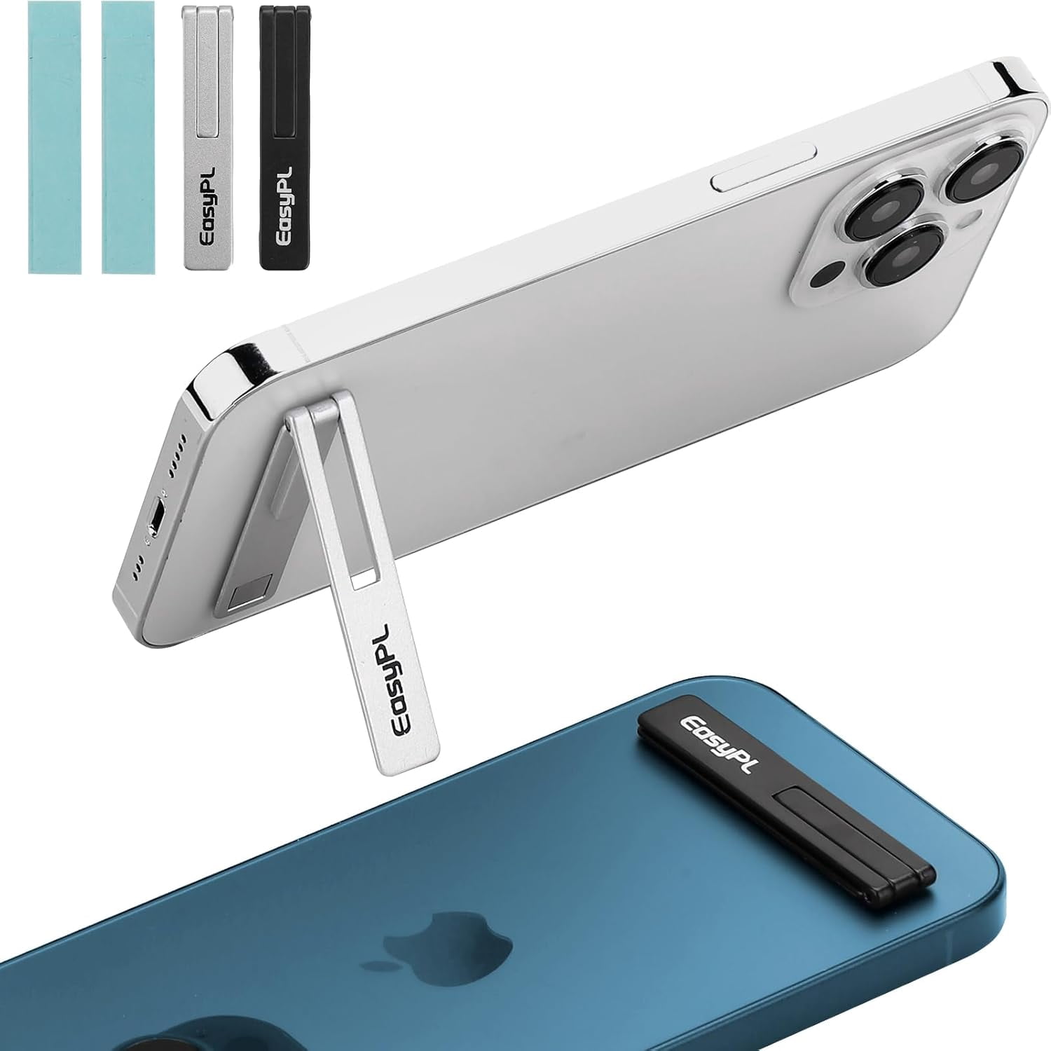 Cell Phone Stand, Adjustable Height Phone Stand for Desk, Eye Level Desktop Phone Holder Compatible with iPhone, Pro Max, Samsung, and All Mobile Phones up to 10''