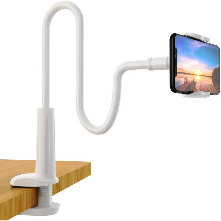 Cell Phone Stand Bed Gooseneck Stand - Flexible Arm 360 Mounting 