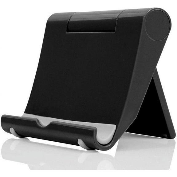 Cell Phone Stand for Desk, Foldable Cell Phone Holder Mobile Phone Dock Multi-Angle Universal Adjustable Tablet Holder Compatible with Most Cell Phone and Tablet (Black)
