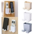 thumbnail image 1 of Cell Phone Stand For Wall Mounted, Abs Plastic Material Remote Control Holder With Hook And Charging Rack, Universal Mount Multipurpose Organizer (3 Pieces), 1 of 7