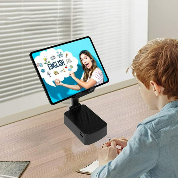 Cell Phone Stand with Wireless Bluetooth Speaker and Anti-Slip Base HD Surround Sound Perfect for Home and Outdoors with Bluetooth Speaker for Desk Compatible