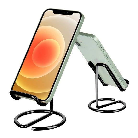 Cell Phone Stand for Desk, Cute Metal Gold Cell Phone Stand Holder Desk Accessories, Compatible with All Mobile Phones, iPhone, Switch, iPad