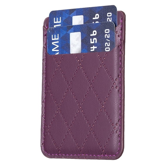 Cell Phone Stick On Card Wallet Sleeve, Adhesive Phone Pocket, with 2 Pocket Slots, Credit Cards/ID Card Holder with Sticker for Back of iPhone,Android and All Smartphones,
Darkpurple