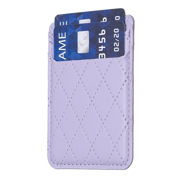 Cell Phone Stick On Card Wallet Sleeve, Adhesive Phone Pocket, with 2 Pocket Slots, Credit Cards/ID Card Holder with Sticker for Back of iPhone,Android and All Smartphones,
Purple