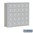 thumbnail image 1 of Cell Phone Storage Locker - 5 Door High Unit (5 Inch Deep Compartments) - 25 A Doors - Aluminum - Recessed Mounted - Mas, 1 of 1