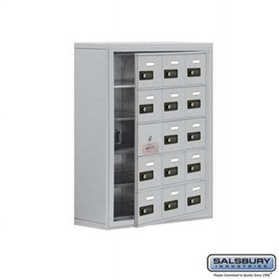 Cell Phone Storage Locker With Front Access Panel - 5 Door High Unit, Aluminum