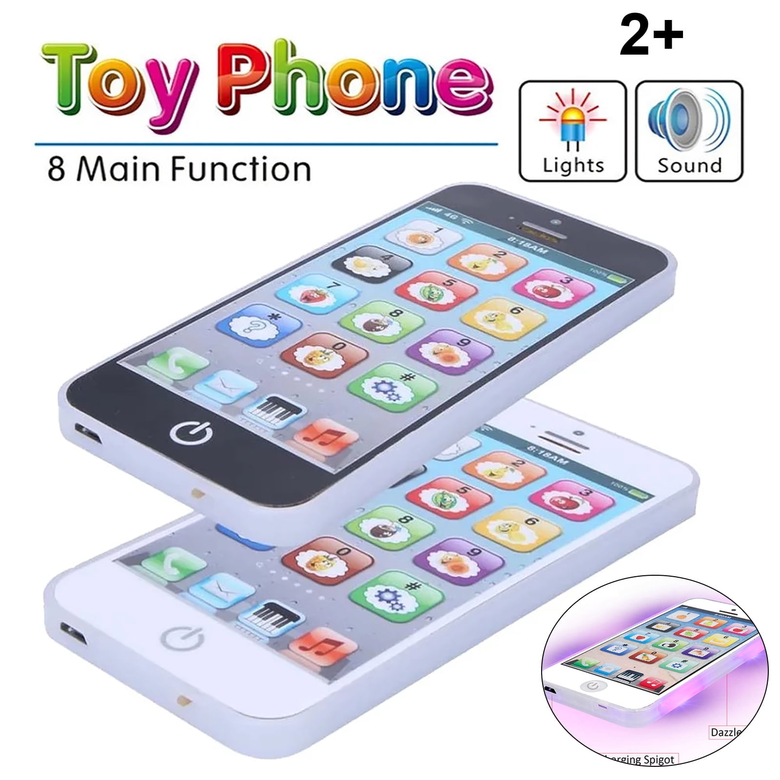 Eyfs Phones Cell Phone Toy for 2 3 4 5 Year Old Toddlers,Educational Toys for Boy ...
