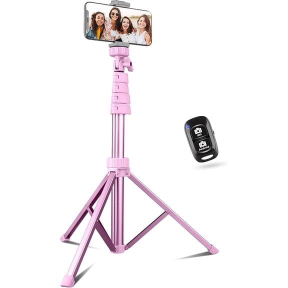 Cell Phone Tripod, Selfie Stick Tripod with Flexible Gooseneck, Overhead Phone Stand for Video Recording, Photography, Compatible with Phone, Camera