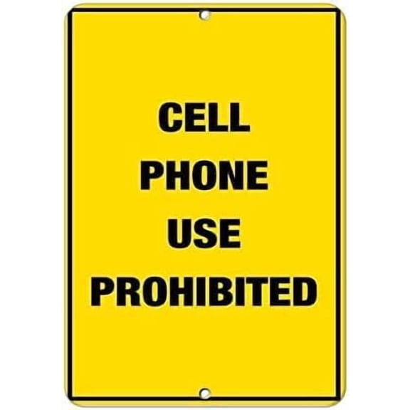 Cell Phone Use Prohibited Business Sign No Phones Aluminum Metal Tin Signs 12x8 Inch