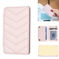 thumbnail image 1 of Cell Phone Wallet for Back of Phone, Credit Adhesive Stick On Wallet Credit Card ID Holder with Back Magnetic Closure Flip Compatible with iPhone, Galaxy & Most Smartphones and Cases, Pink, 1 of 9