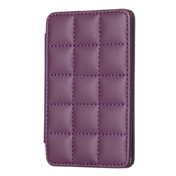 Cell Phone Wallet Credit Card Holder for Back of Phone Pocket Adhesive Sticker Card Pouch Sleeve for iPhone/Samsung Galaxy/Moto/Google/Android and Most Smartphones, Deep Purple