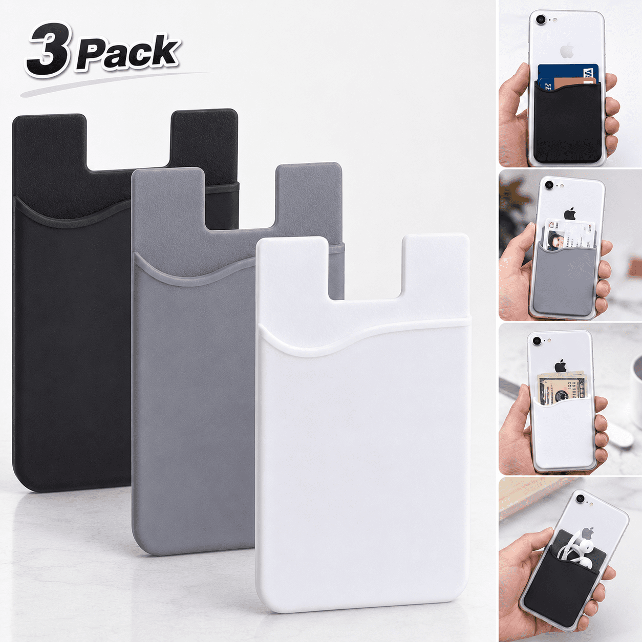 credit card sleeves for cell phone OBVIS Pocket Self Adhesive Holder Stick On Wallet Sleeve with Adhesive ID Card ATM Card Holder iPhone Android 2 PACK BLUE : Cell Phones & Accessories Upgrade your security with EEEkits Advanced RFID Secure Sleeves today. Phone Card Holder RFID Blocking