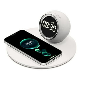 Cell Phone Wireless Chargers,3 In 1 Multi-function Clock Alarm Wireless Charger Lamp Wireless Charger 15W Fast Wireless Charger, 3 Level Dimmable Touch Table Lamp,Gift Ideas for Families Friend