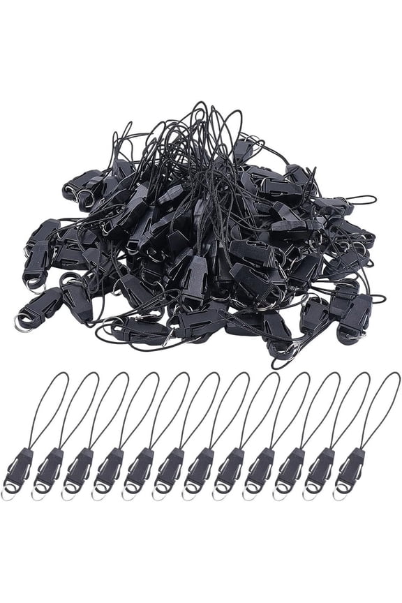 Cell Phone Wrist Strap Anti-Lost Split Ring Short Lanyard Charm Cords With Detachable Buckle Keychain Hooks Accessories for Mobile Lariat USB Drive Keys DIY Supplies (100Pcs)