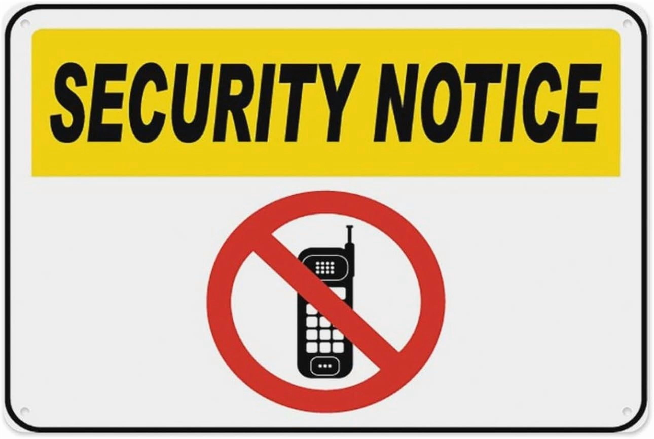 Cell Phones Prohibited Sign 8