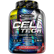Cell Tech Creatine Monohydrate Formula Powder, HPLC-Certified, Improved Muscle Growth & Recovery, Fruit Punch, 56 Servings 5.95lbs