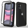 thumbnail image 1 of CellEver Compatible with iPhone 11 Case, Clear Full Body Heavy Duty Protection Shockproof Rugged Transparent Cover with Built-in Clear Screen Protector - Black, 1 of 7
