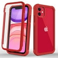 thumbnail image 1 of CellEver Compatible with iPhone 11 Case, Clear Full Body Heavy Duty Protection Shockproof Rugged Transparent Cover with Built-in Clear Screen Protector - Red, 1 of 7