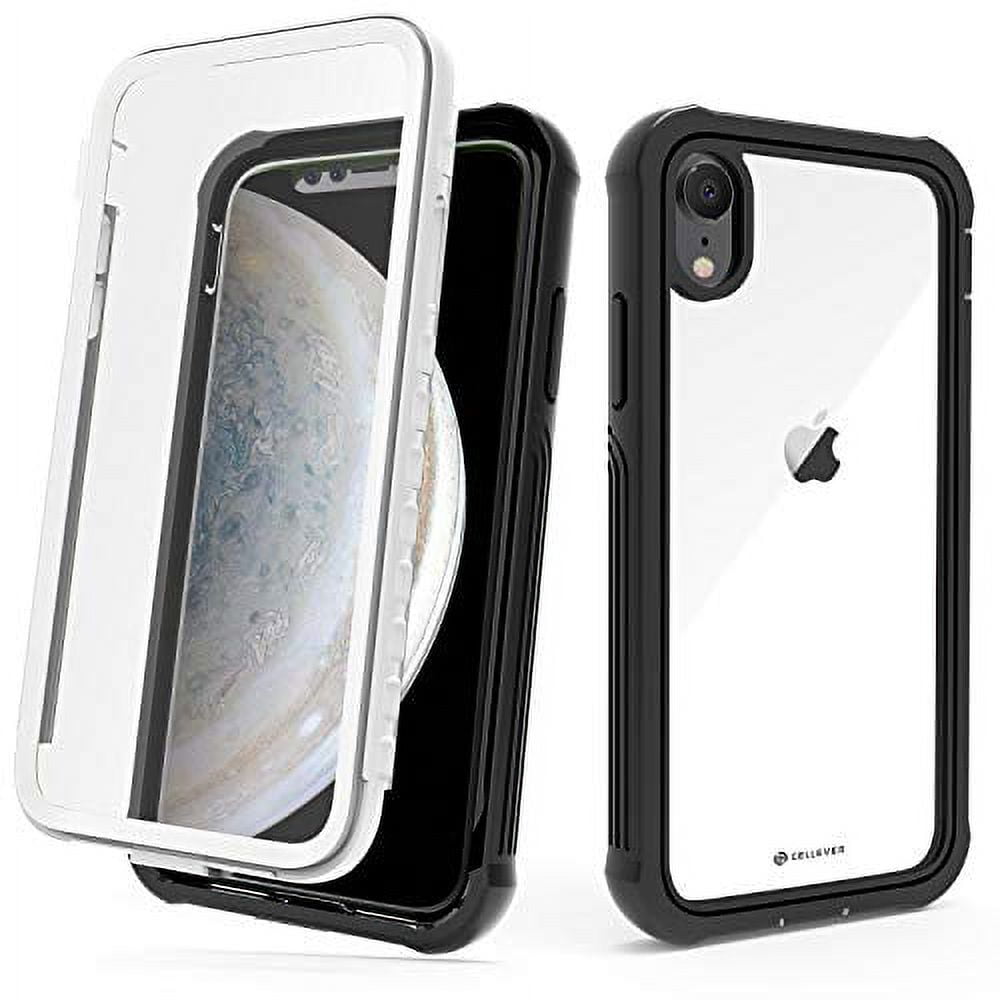 CellEver Compatible with iPhone XR Case, Clear Full Body Military