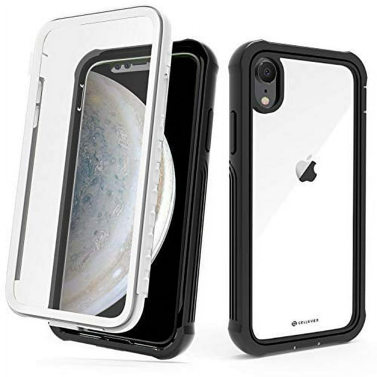 CellEver Compatible with iPhone XR Case, Clear Full Body Military