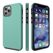 CellEver for iPhone 12/12 Pro Case - Dual Guard Series, Military Grade Protection, Ultra Slim, Sturdy Shock Absorbent Phone Cover (Mint)