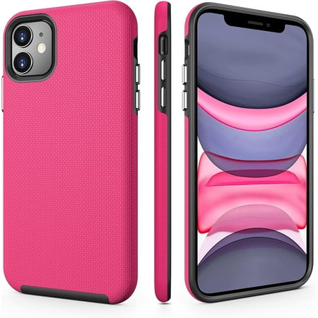 CellEver for iPhone 11 Case - Dual Guard Series, Military Grade Protection, Ultra Slim, Sturdy Shock Absorbent Phone Cover (Pink)