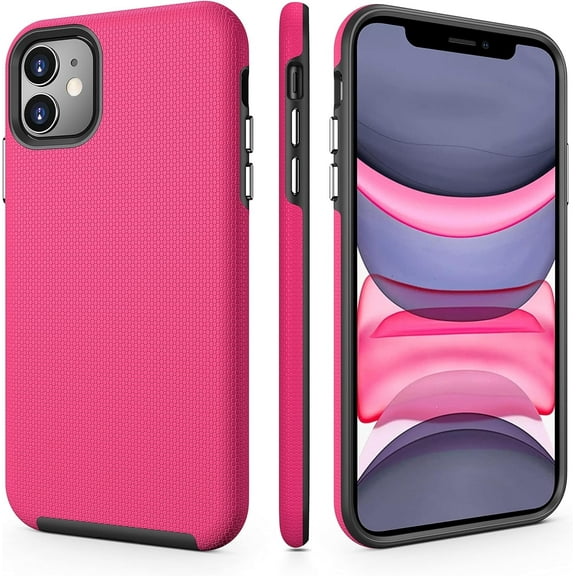 CellEver for iPhone 11 Case - Dual Guard Series, Military Grade Protection, Ultra Slim, Sturdy Shock Absorbent Phone Cover (Pink)