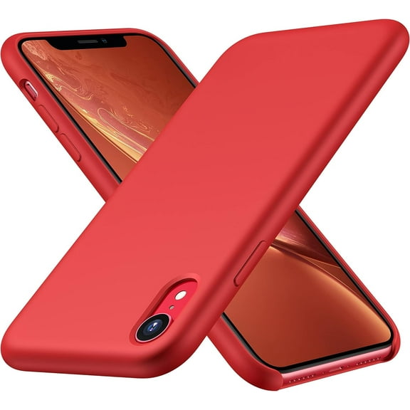 CellEver Silicone Case for iPhone XR [Ultra Slim] Shockproof Protective Phone Cover with [Soft Microfiber Lining] 6.1 inch - Bright Red