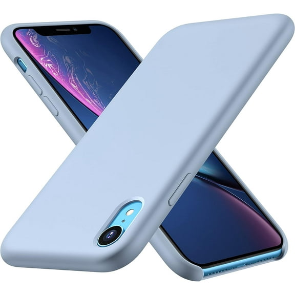 CellEver Silicone Case for iPhone XR [Ultra Slim] Shockproof Protective Phone Cover with [Soft Microfiber Lining] 6.1 inch - Light Blue