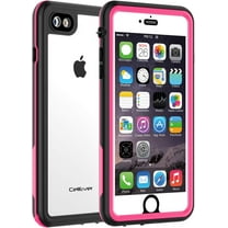 CellEver Waterproof Case for iPhone SE 2020 / iPhone 8 / iPhone 7, Clear Waterproof IP68 Certified Full Body Sealed Protective Transparent Cover KZ (Pink)