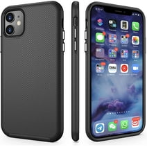 CellEver for iPhone 11 Case - Dual Guard Series, Military Grade Protection, Ultra Slim, Sturdy Shock Absorbent Phone Cover (Black)