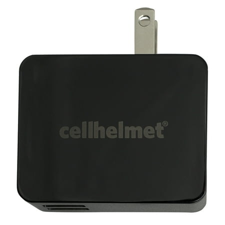 CellHelmet Dual USB Port Wall Charger (2.4A/12W) - Black