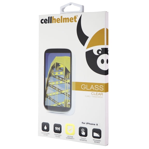 CellHelmet Tempered Glass Screen Protector for Apple iPhone Xs/X - Clear