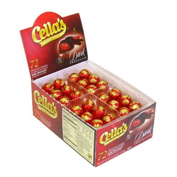 Cella Covered Cherry Dark Chocolate, Contains Soy And Milk - 72 Ea, 2 Pack