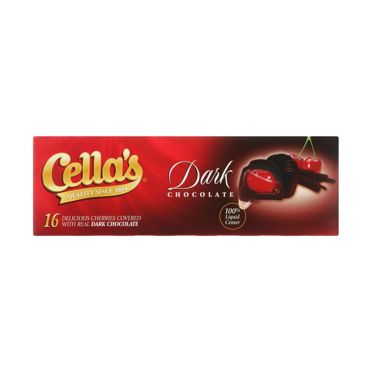 Cella's, Dark Chocolate Covered Cherries, 8 oz, 16 Count - Walmart.com